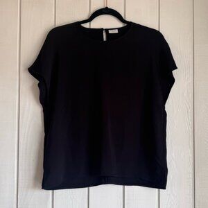 Aritzia Babaton Black Relaxed Fit Blouse